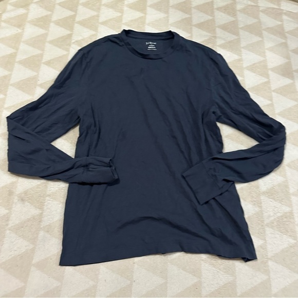 J crew long sleeve jersey tee vintage navy comfort - Picture 2 of 6